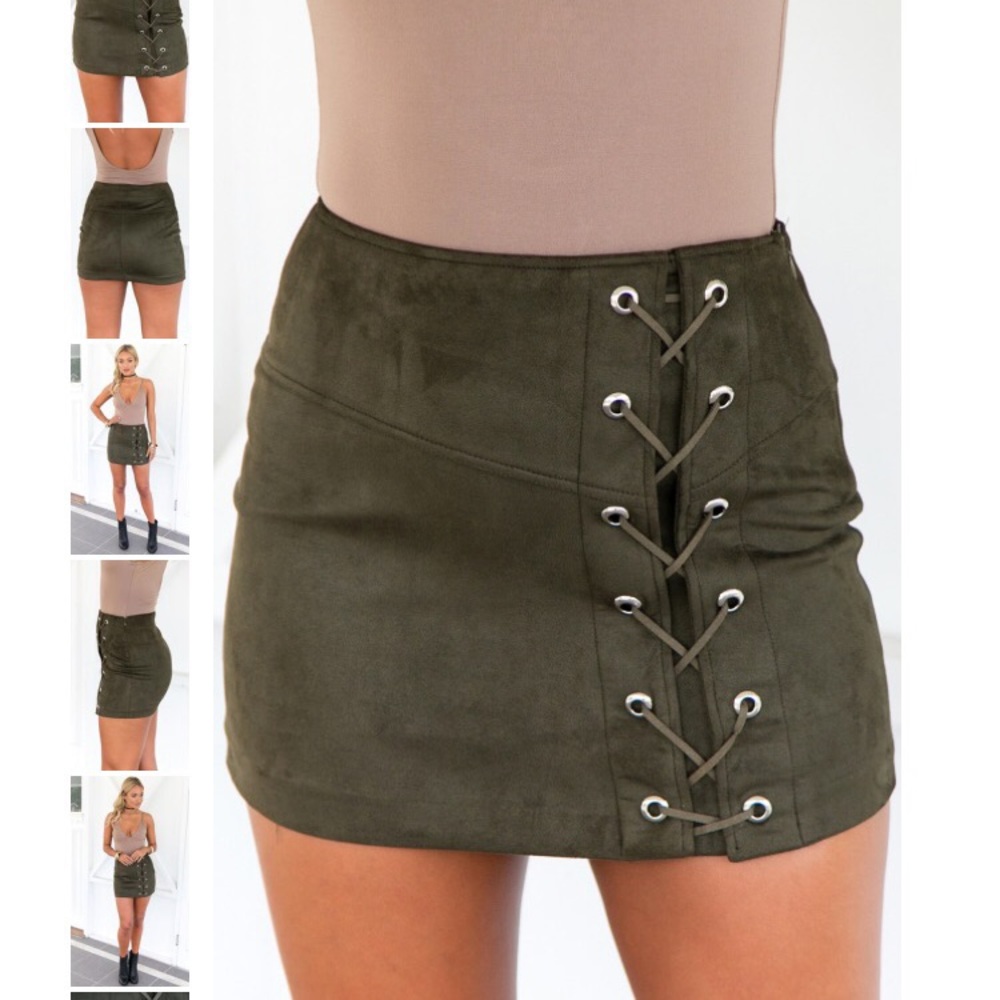 Olive green skirt
